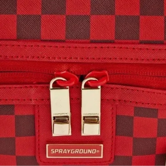 Sprayground Sharks in Paris Duffle (Red Checkered Edition) bag - Picture 7 of 7